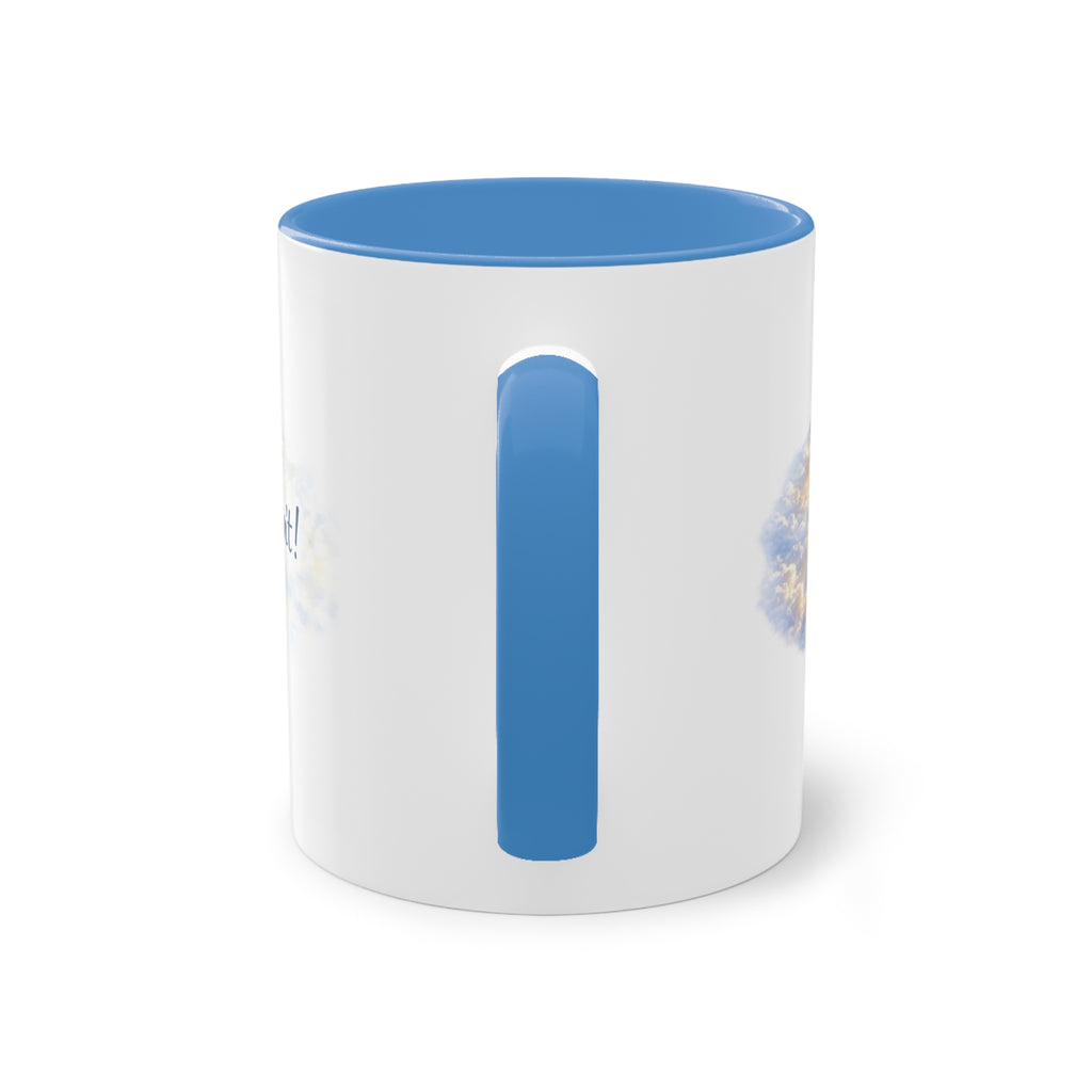 Inspirational Cloud Quote Coffee Mug — "Even on Bad Days" Two-Tone 11oz