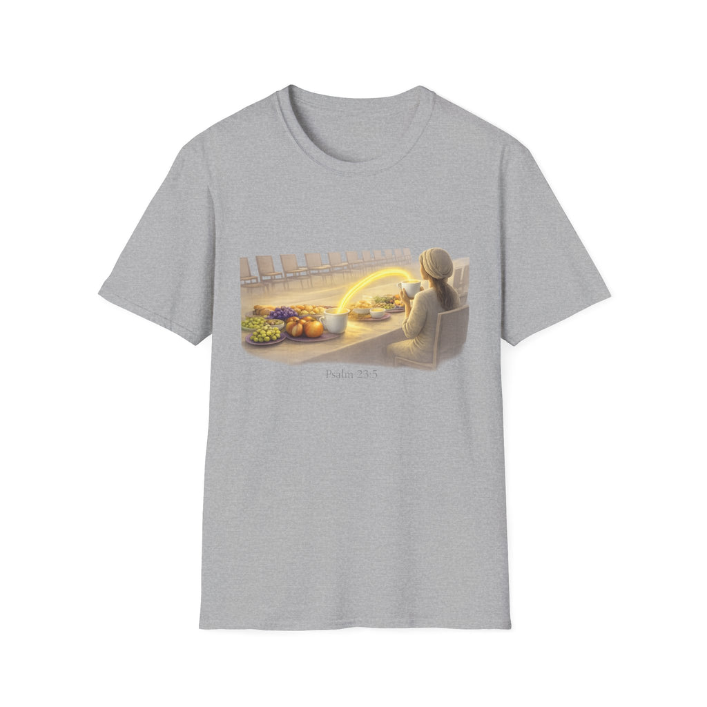 Astronaut Dinner Scene T-Shirt — Retro Space Dining Graphic Tee