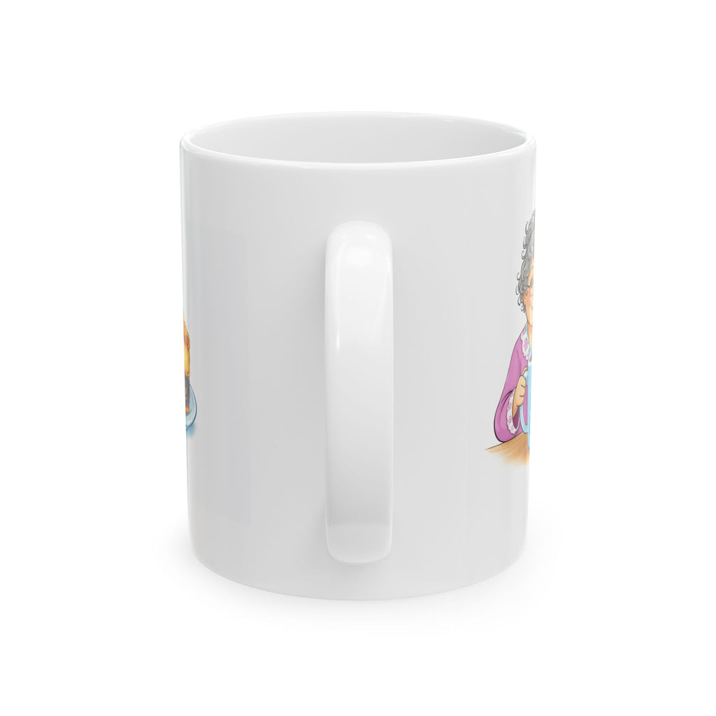 Ceramic Mug — "Mind the Biscuit, Be Calm" Cute Tea-Time Comfort Gift