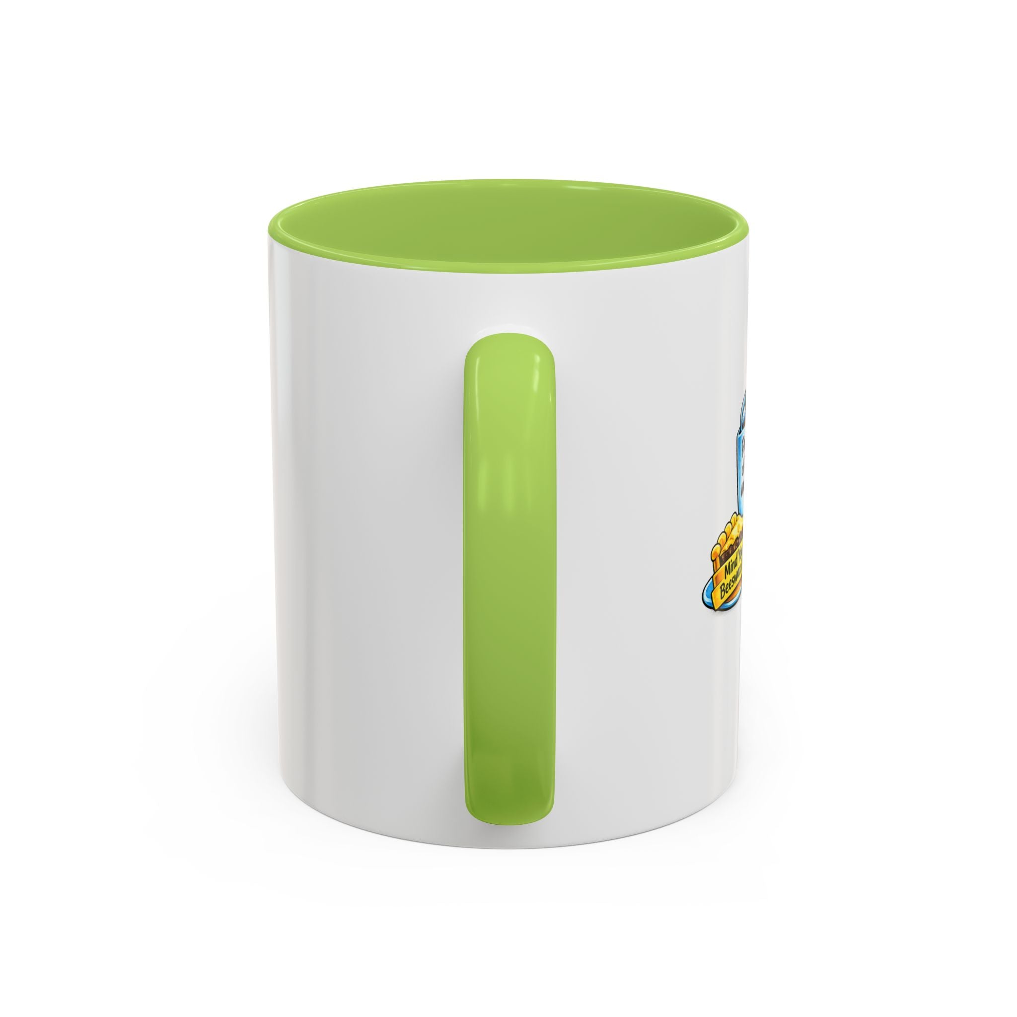 “First Cup of Coffee & Mind Your Beeswax Pie” Funny Coffee Mug