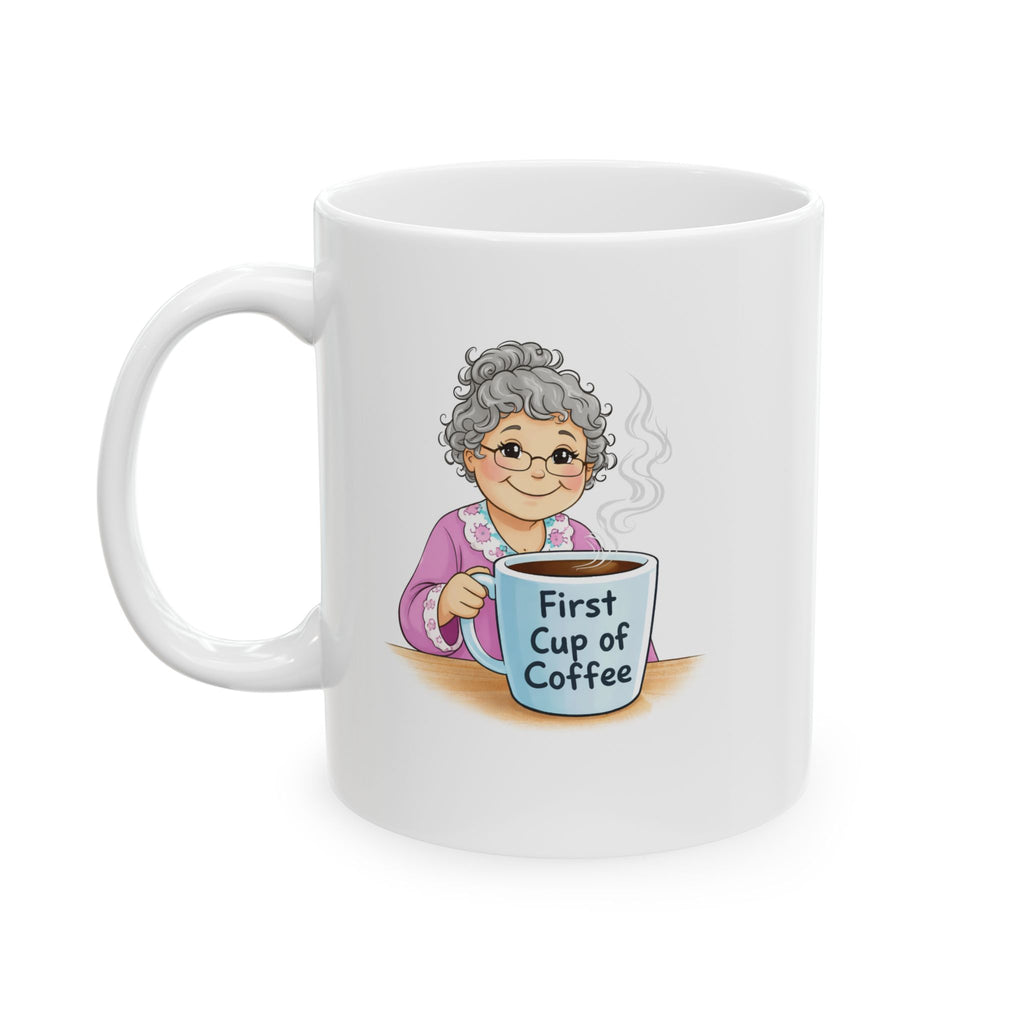 Ceramic Mug — "Mind the Biscuit, Be Calm" Cute Tea-Time Comfort Gift